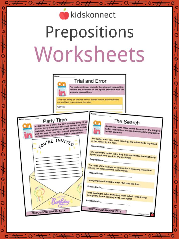 Prepositions Definition, Worksheets & Examples In Text For Kids