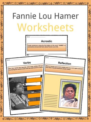 Fannie Lou Hamer Facts & Worksheets for Kids | Life, Activism, Legacy