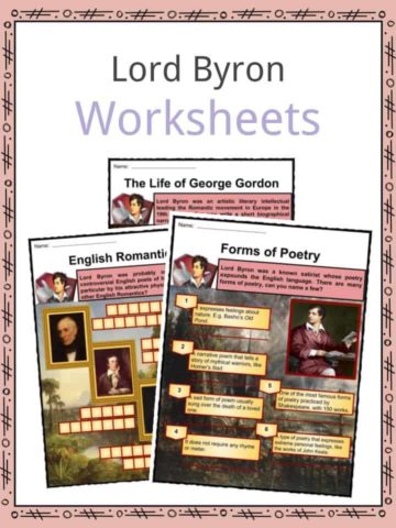 Lord Byron Worksheets