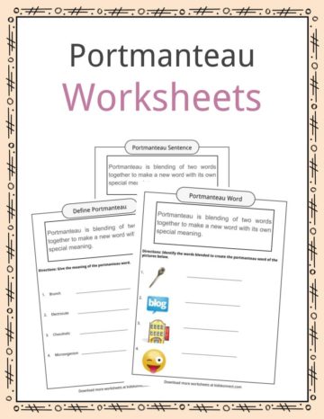 Portmanteau Worksheets