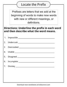 Prefixes Worksheets, Examples & Definition For Kids