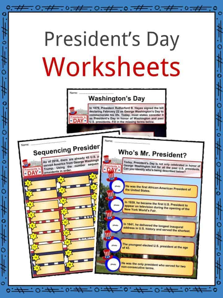 President's Day (Washington's Day) Facts, Worksheets & History For Kids
