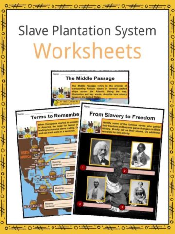 Slave Plantation System Worksheets