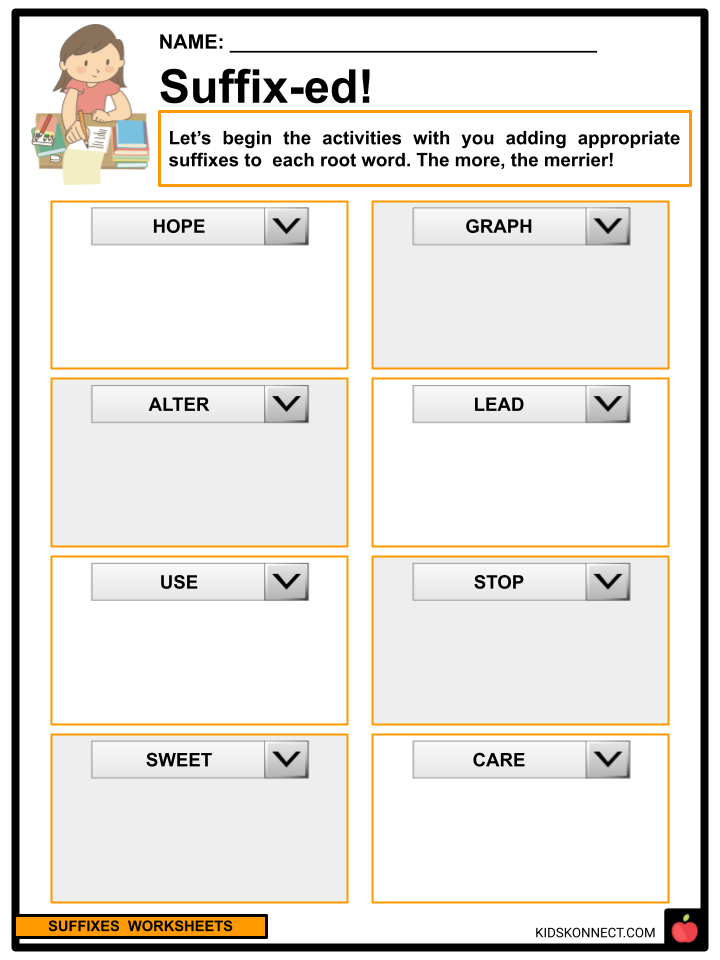 Suffixes Worksheets & Facts | Examples & Definition For Kids