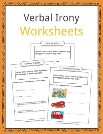 Verbal Irony Worksheets
