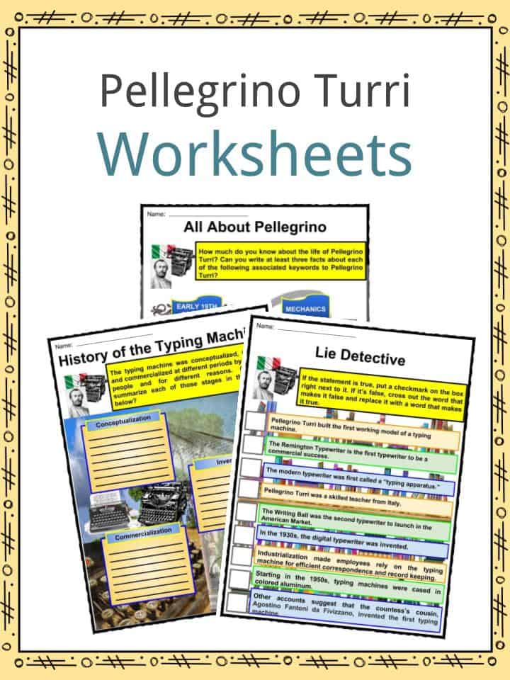 Pellegrino Turri Worksheets
