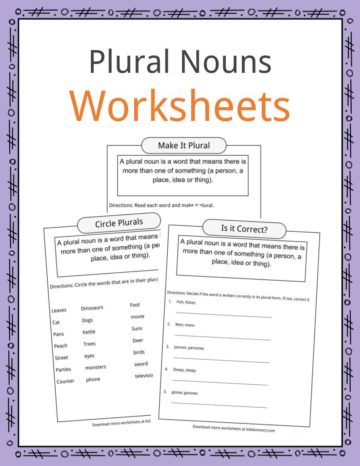 Plural Nouns Worksheets