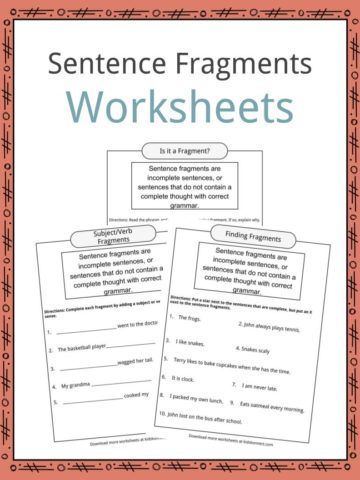 sentence fragments and complete sentences