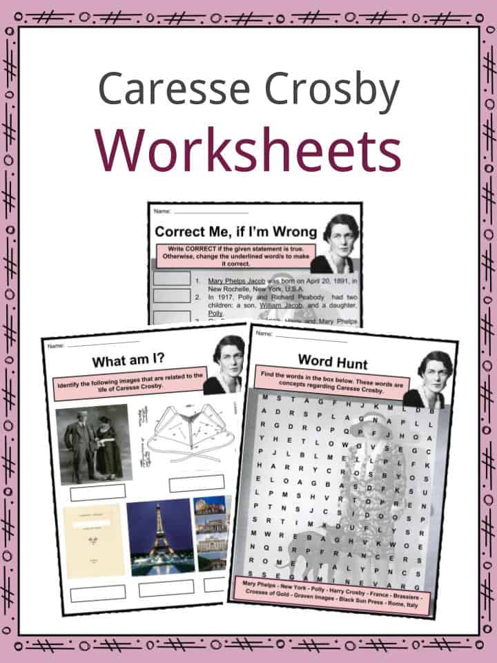 Caresse Crosby Worksheets