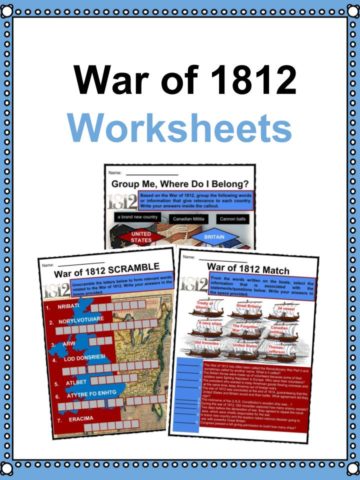 War of 1812 Worksheets