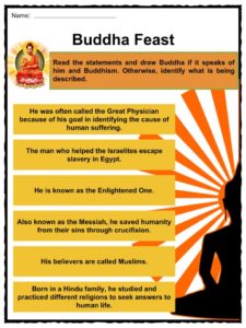 Buddha Facts, Worksheets, Life, Achievements & Enlightenment For Kids