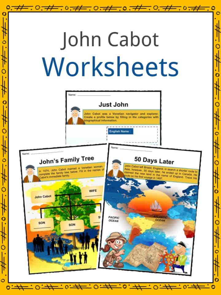 John Cabot Worksheets