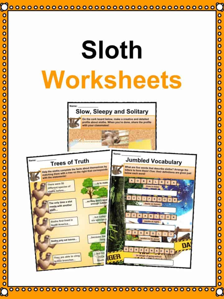 Sloth Worksheets