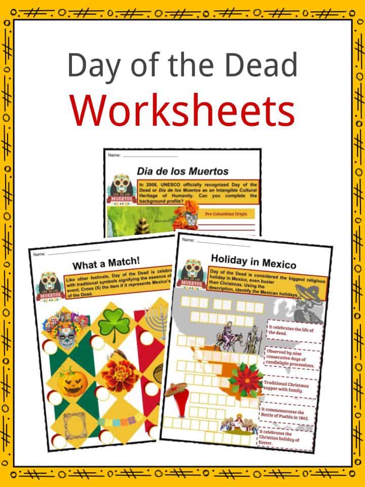 Day Of The Dead Facts Worksheets Observance Traditions History Kids