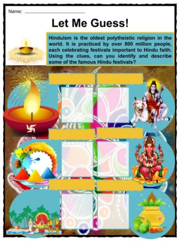 Diwali Facts Worksheets, Etymology, Observances & Traditions For Kids