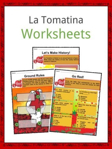 La Tomatina Worksheets