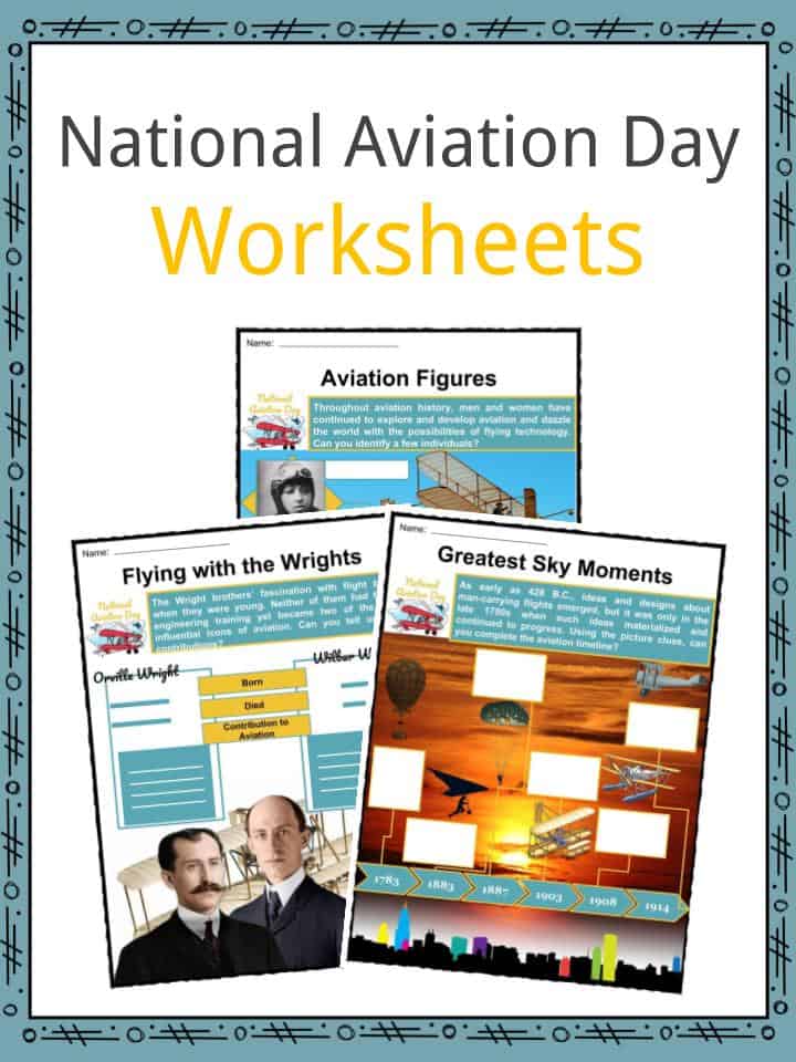 National Aviation Day Facts, Worksheets, History & Celebrations For Kids