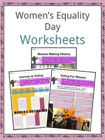 Women's Equality Day Worksheets