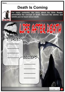Grim Reaper Worksheet for Kids