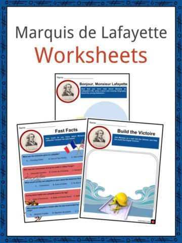Marquis de Lafayette Worksheets