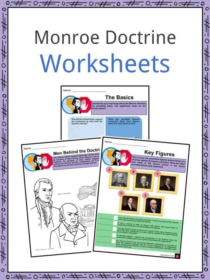Monroe Doctrine Worksheets History Reasons Impact
