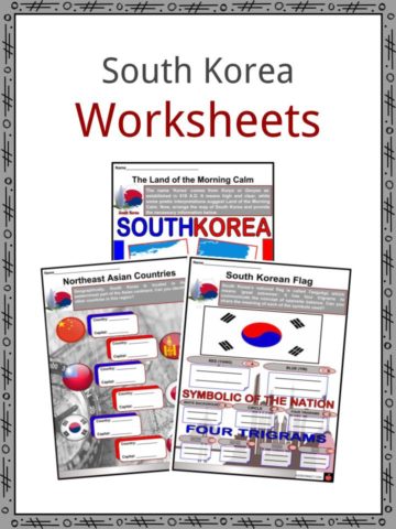 South Korea Worksheets