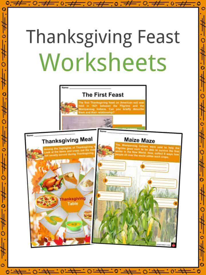 Thanksgiving Feast Worksheets