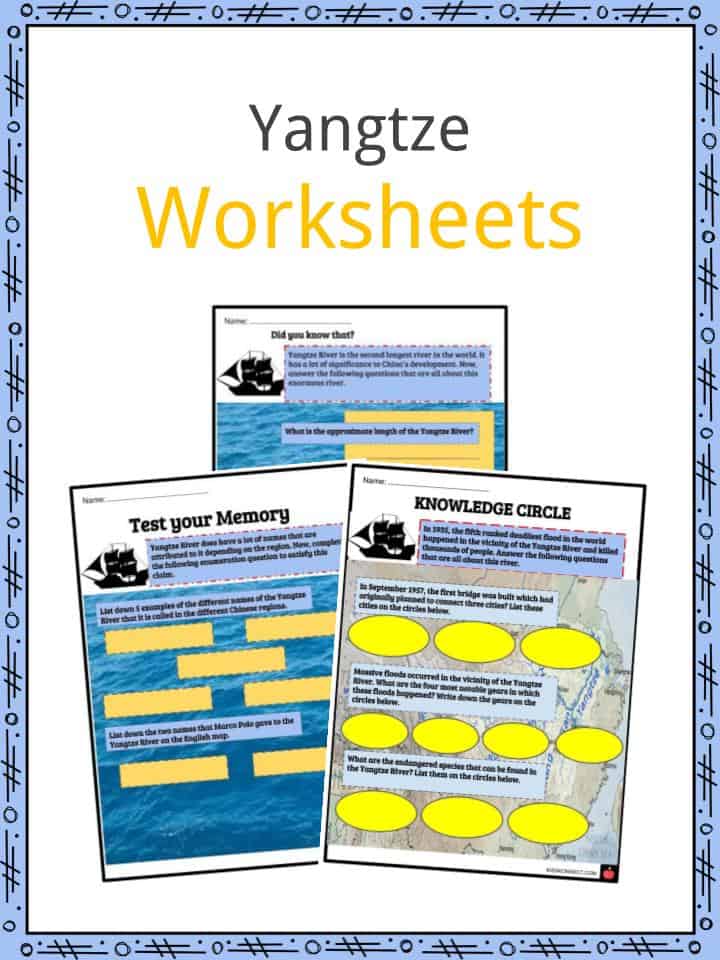 Yangtze Worksheets