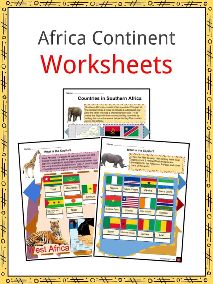 Africa (Continent) Facts, Worksheets, Geography, Countries For Kids