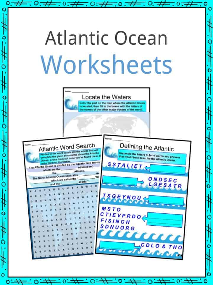 atlantic ocean facts worksheets geography climate history for kids
