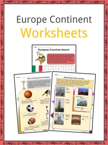 Europe Continent Worksheets