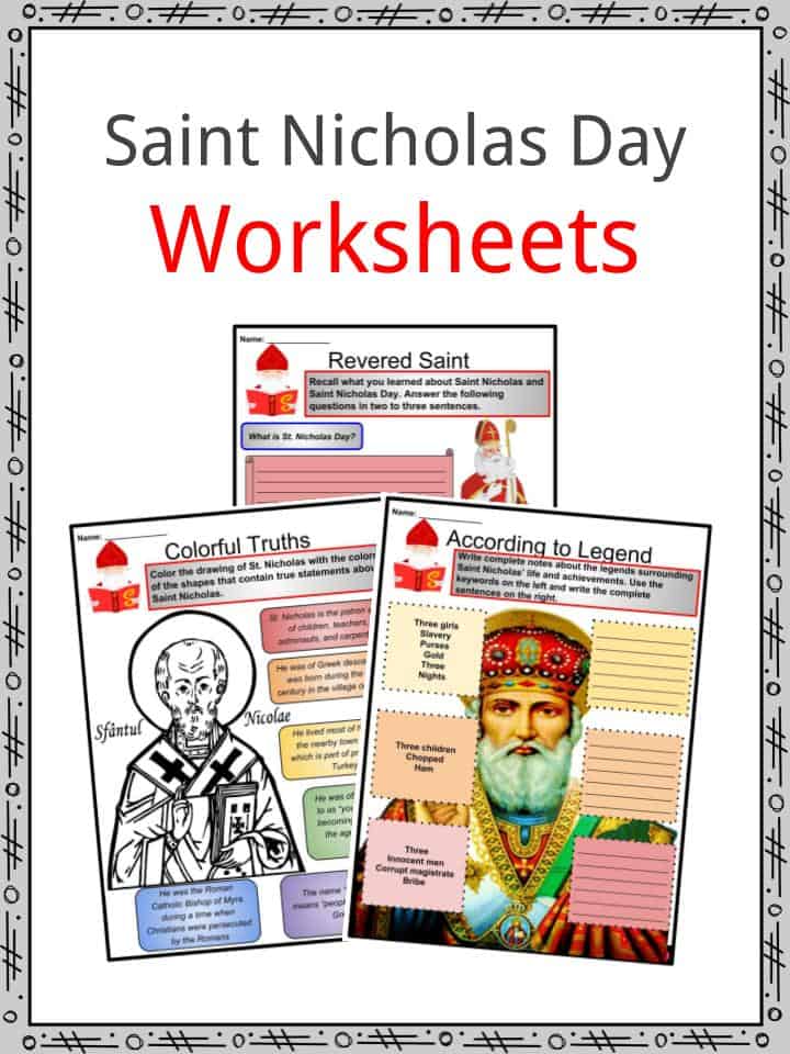 Saint Nicholas Day Facts Worksheets Life History Significance For Kids