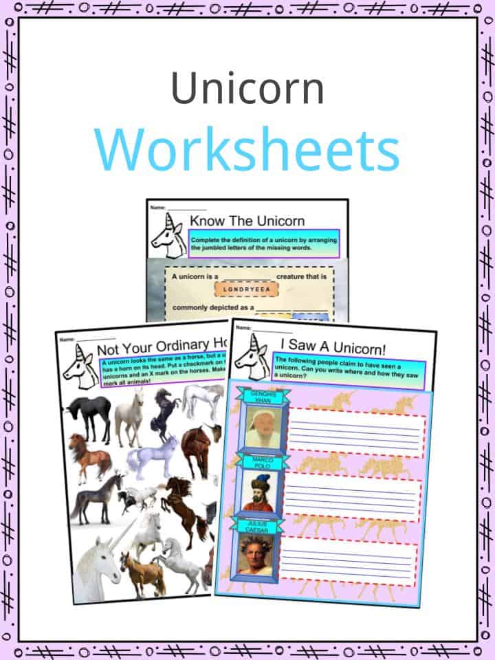 unicorn-facts-worksheets-history-popularity-appearence-for-kids