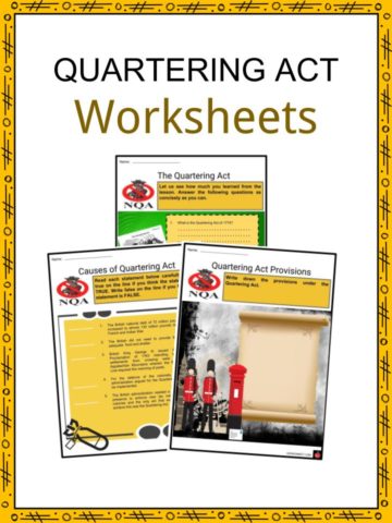 Quartering Act Worksheets