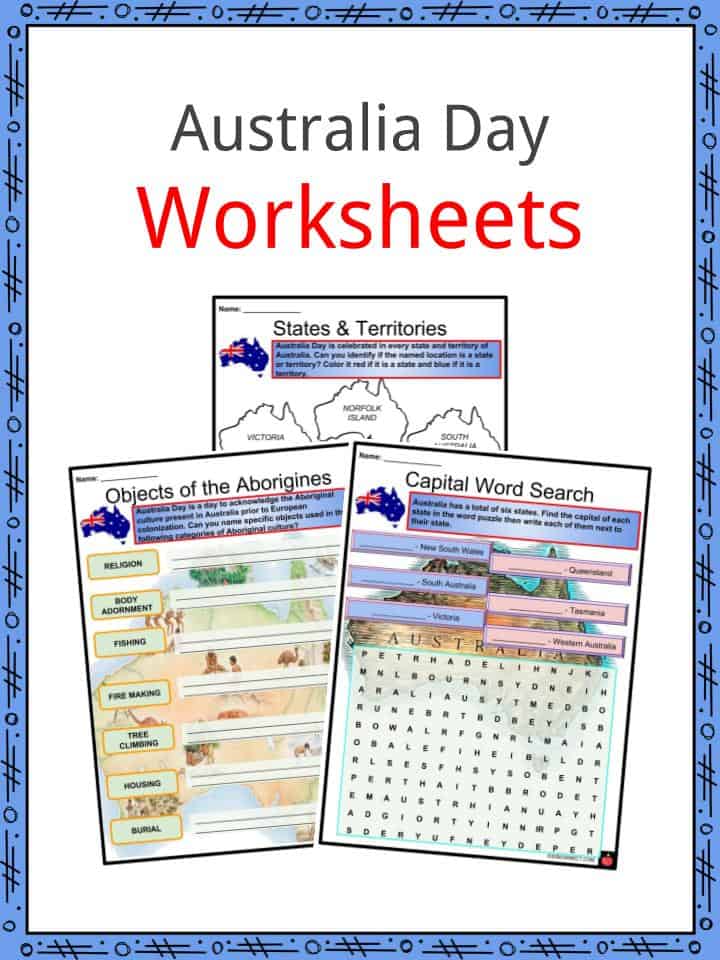 Free Printable Australia Day Worksheets