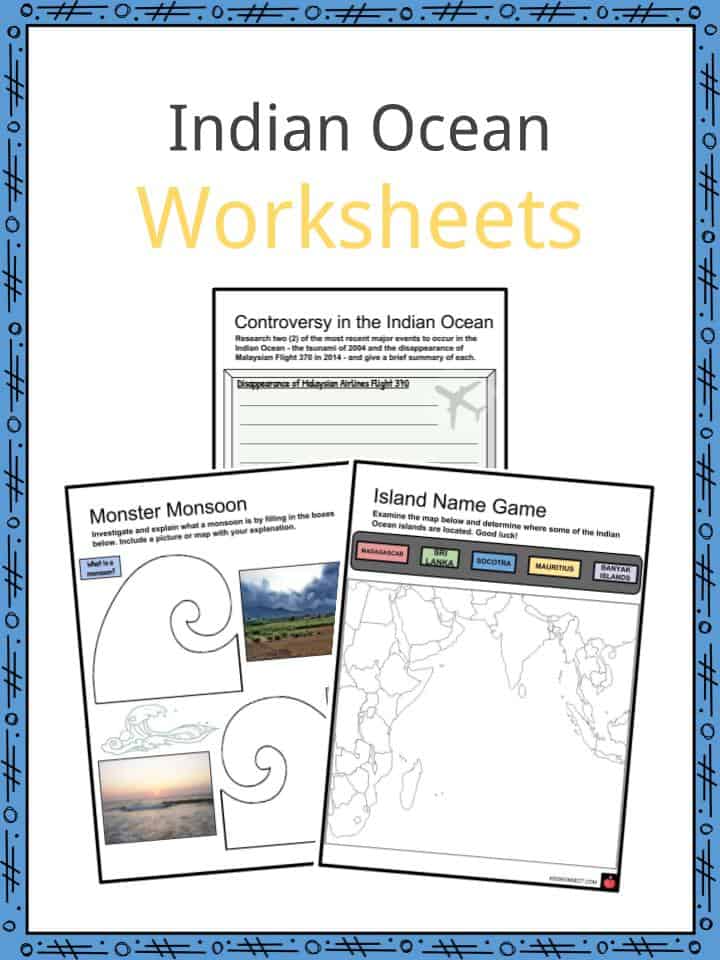 indian ocean facts worksheets history geography climate for kids