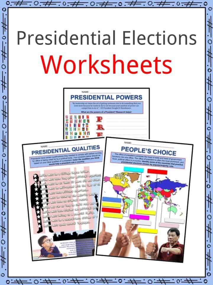 Presidential Election Facts, Worksheets, Process, Roles & Outcome Kids