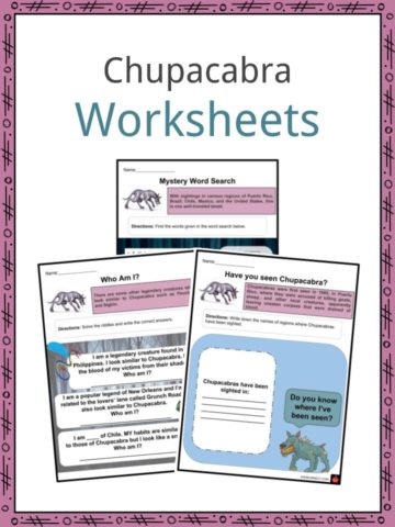 Chupacabra Worksheets