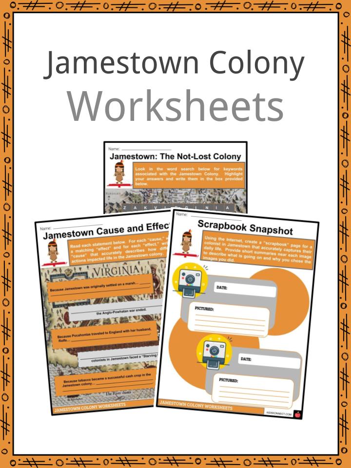 Jamestown Colony Worksheets