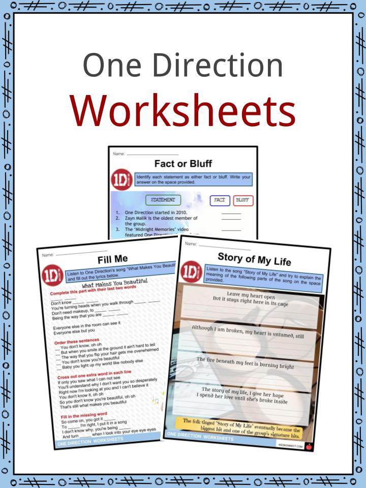 One Direction Worksheets
