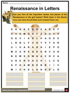 The Renaissance Word Search Activity