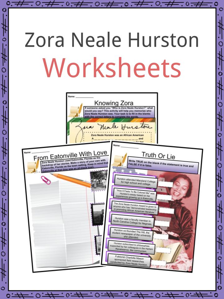 Zora Neale Hurston Worksheets