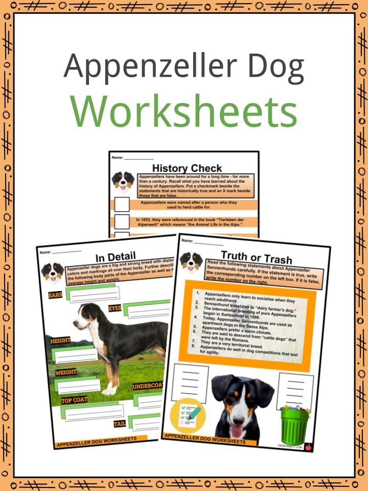 Appenzeller Dog Worksheets