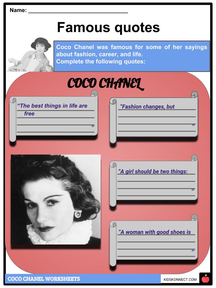 Coco Chanel Facts for Kids