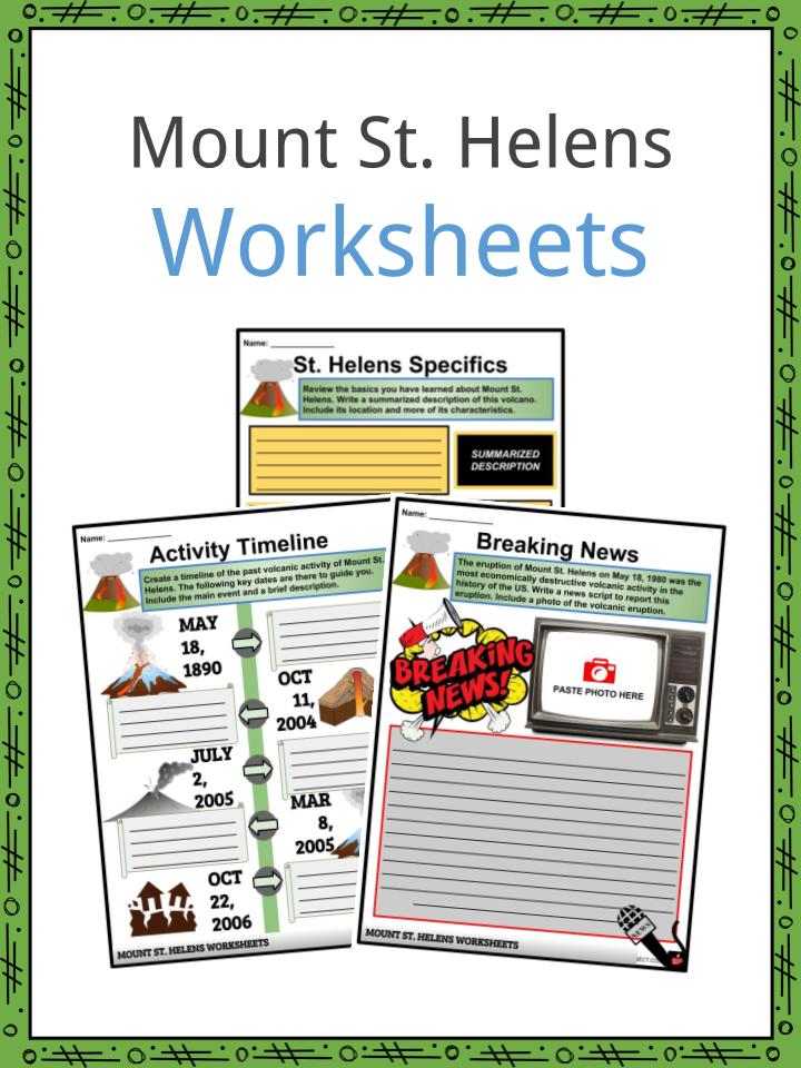 Mount St. Helens Worksheets