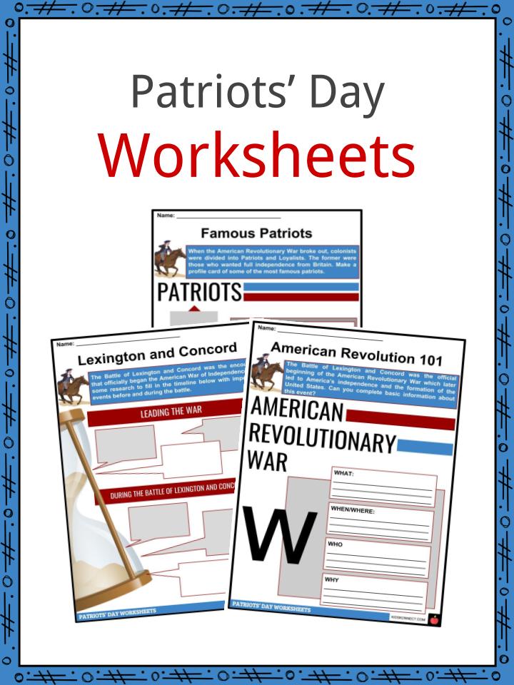 Patriots' Day Worksheets