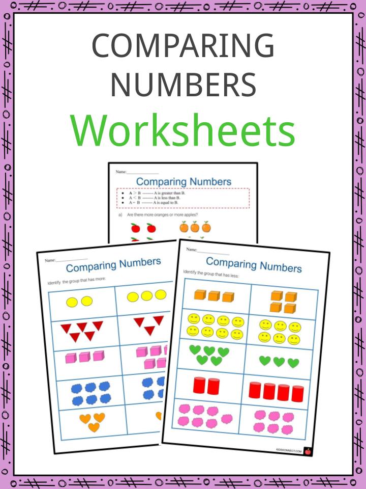 comparing numbers worksheets ordering comparison math resource