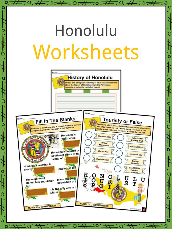 Honolulu Worksheets