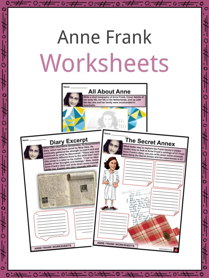 Anne Frank Facts Biography Worksheets For Kids