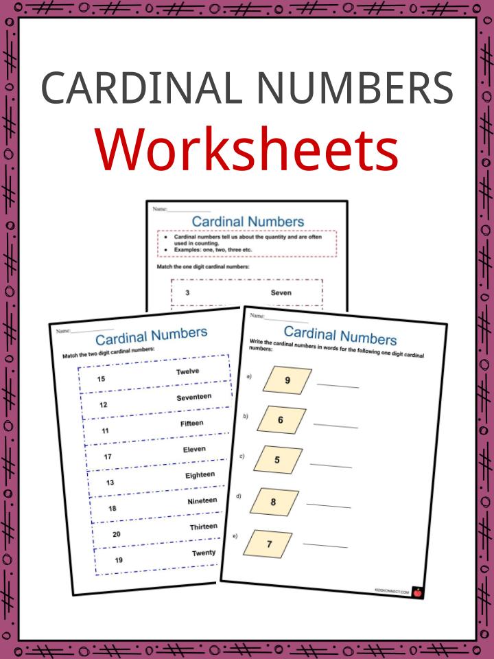 cardinal numbers worksheets what are types summary examples